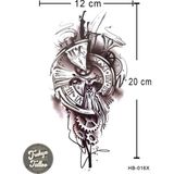 Trakya Tattoo Geçici Dövme 1-2 Hafta Kalıcı Yarım Kol Saat - Siyah