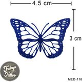Trakya Tattoo Yarı Kalıcı Dövme Minimal Kelebek Geçici Dövme - Siyah
