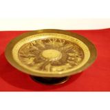 Tram56 Bronz Ayaklı Sunum Tepsisi, Jardinier. Imzalı Y:8cm. Tabla ÇAPI:26CM