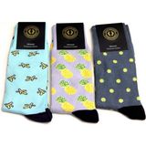 Tram56 Pick Up Your Socks Organik, Pamuklu, Dikişsiz, Özel Tasarım Erkek Çorap. 41-46 Beden. 3 Adet - 38 - 45 - Renkli