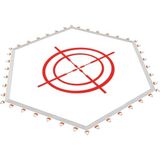 TRAMBOLİNSAN TYP-012 - Trambolin Zıplama Ağı Baskılı Altıgen Trambolin Zıplama Ağı Ø190cm Trambolin Zıplama Ağı - Beyaz