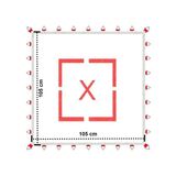 TRAMBOLİNSAN TYP-02 - Trambolin Zıplama Ağı 105cmx105cm Kare Trambolin Zıplama Ağı Baskılı Trambolin Zıplama Ağı - Beyaz