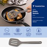 Tramontina Softta Metal Gövdeli Silikon Oluklu Spatula Gri Bpa Içermez