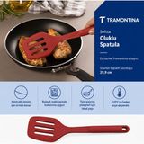 Tramontina Softta Metal Gövdeli Silikon Oluklu Spatula Kırmızı Bpa Içermez