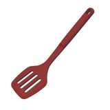 Tramontina Softta oluklu spatula - kırmızı silikon turner pişirme, kızartma ve çevirme için - 210°C'ye kadar ısıya dayanıklı, yapışmaz ve seramik tencere için güvenli