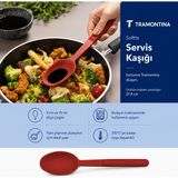 Tramontina Softta Silikon Metal Gövdeli Servis Kaşığı Kırmızı Bpa Içermez