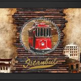 Tramvay Eski Galata ve Kız Kuleleri Motifli Kanvas Tablo DBSANAT1376813