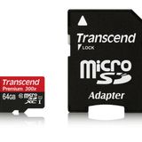 Transcend Premium Class 10 microSDXC 64 GB hafıza kartı, SD adaptörlü (UHS-I, 45 Mbps okuma hızı) [Amazon hayal kırıklığı yaratmayan ambalaj]