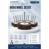 Transformacion 10 Lu Mini Flap Saplı Mop Zımpara Gravür Dremel Uyumlu Çapak Alma Zımparası 31.5X10X3.17MM 723587 - 10 Adet