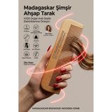 Transformacion %100 Doğal Madagaskar Şimşir Ahşap Tarak - 16 cm Anti-Statik Elektriklenme Önleyici El Yapımı Saç Derisi Masaj Tarağı Kepek Karşıtı Organik Saç Açma Tarağı 722264 - MODEL 3