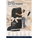 Transformacion 100'lu Yapışkanlı Ayak Törpü Yedeği Seti Pedikür Törpü Kağıdı, 100 Grit Suya Dayanıklı Yedek Topuk Törpüsü 716031