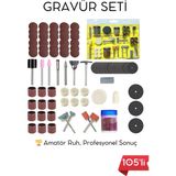 Transformacion 105 Parça Çok Amaçlı Zımpara Taşlama Gravür Kesme Cilalama Uç Seti Dremel Uyumlu - 105 PARCA