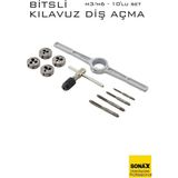 Transformacion 10'lu Bitsli Diş Açma Kılavuz Seti –endüstriyel Çelik, Dişli Matkap Ucu 722465 - 10 PARCA