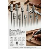 Transformacion 10'lu Mini Gravür Oyma Uç Seti - 3.17 mm Şaft Tungsten Karbür Freze Uçları - Ahşap, Metal, Plastik ve Reçine Şekillendirme, Çapak Alma ve Matkap Uyumlu Hobi Seti 722462