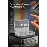 Transformacion 10'lu Profesyonel Freze Ucu Seti - Seramik ve Elmas Protez Tırnak Sökme Kütikül Törpü Uçları - Metal Aşındırma ve Gravür Yazı Kalemi Uç Seti 723315 - MODEL A