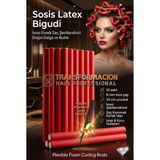 Transformacion 10'lu Sosis Bigudi Seti 8mm | İnce Sıkı Bukle ve Lüle için Isısız Esnek Saç Şekillendirici | Afro Dalga Bigudisi 721387