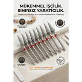 Transformacion 10'lu Yumuşak Ultra Hassas Elmas Freze Ucu - Kuru Manikür, Tırnak, Hobi, Gravür Seti 266/ 040R 723101