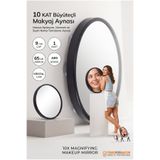 Transformacion 10X Büyüteçli Makyaj Aynası - Çift Vantuzlu Kristal Akrilik 9 cm Taşınabilir Seyahat Tipi Büyüteçli Ayna, Hassas Epilasyon, Gözenek ve Siyah Nokta Temizleme Aynası 723340