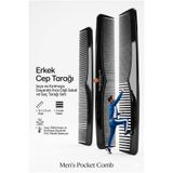 Transformacion 12 Cm Erkek Cep Tarağı 3 ADET Siyah Renk - Isıya ve Kırılmaya Dayanıklı İnce Dişli Saç Sakal Tarağı Solingen ProfessionaL 719758