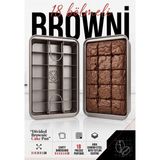 Transformacion 18 Bölmeli Yapışmaz Brownie Kek Kalıbı Çıkarılabilir Izgaralı Karbon Çelik Teflon Bölmeli Fırın Tepsisi Porsiyonluk Mini Kek Bar Kurabiye Hamur Işleri Kalıbı 723425