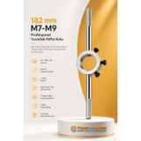 Transformacion 182 mm M7-M9 Profesyonel Yuvarlak Pafta Kolu - Ağır Hizmet Tipi Çelik Dış Diş Açma Takımı, 3 Tespit Vidalı Tırtıllı Saplı Yuvarlak Pafta Lokma Tutucu 723341