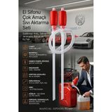 Transformacion 2 ADET Profesyonel Manuel Sıvı Transfer Sifon Pompası Seti - Benzin, Mazot, Yağ, Su ve Kimyasal Uyumlu Taşınabilir Çiftli El Pompası (56 cm Hortum, Dakikada 10 Litre Akış Hızı) 719951