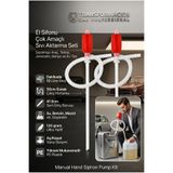 Transformacion 2 ADET Sıvı Transfer Sifon Pompası Seti - Benzin, Mazot, Yağ, Su ve Kimyasal Uyumlu Taşınabilir Çiftli El Pompası (56 cm Hortum, Dakikada 10 Litre Akış Hızı) 719951