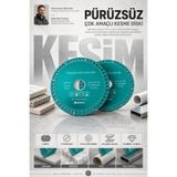Transformacion 2 Li Çok Amaçlı Karbür Elmas Kesme Diski 115X22.23 mm - Spiral Avuç Içi Taşlama Uyumlu Seramik Mermer Pvc Ince Metal Profil Pürüzsüz Kesim Testeresi Bıçağı 723515