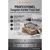Transformacion 20 Parça 3mm Şaft Tungsten Karbür Freze Seti Dremel Uyumlu Ahşap Oyma Gravür Metal İşleme Ucu Takımı 723529