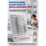 Transformacion 20 Parça Elmas Gravür Ucu Seti, Cam Oyma Mermer Şekillendirme Freze Uçları 6mm Şaft 723163