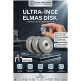 Transformacion 22MM Elmas Kesme Diski 3lü Set Ultra Ince 0.25MM Gravür Hobi Taş Cam Metal Hassas Kesici Testere Bıçağı 723541 - DUZ