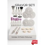 Transformacion 24'lü Mini Gravür Seti Dremel Ucu: Profesyonel Taşlama, Parlatma ve Şekillendirme Aleti - 24 PARCA