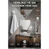 Transformacion 2'li Banyo ve Mutfak Askı Seti - SUS304 Lazer Kesim Çelik Ultra Güçlü Yapışkanlı Askı 723140
