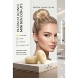 Transformacion 2'li Platin Mini Topuz Süngeri 6cm Donut Saç Şekillendirici 721878 - Altın