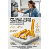 Transformacion 3 LÜ Çok Amaçlı Jiletli Kazıyıcı; Cam, Ocak, Boya, Etiket Sökücü Çelik Uçlu Spatula 718930