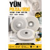 Transformacion 3 LÜ Sert 100mm Yün Polisaj Flap Keçe Matkap Spiral Uyumlu Metal Cam Mermer Parlatma Çarkı 22mm Avuç İçi Taşlama Diski 723694