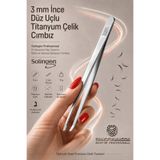 Transformacion 3 mm İnce Uçlu Cımbız Titanyum Çelik Solingen Professional Düz Uçlu Profesyonel Kaş Tasarım, Batık ve Hassas Epilasyon Cımbızı 721243