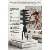 Transformacion 3 Modelli Geniş Dişli Saç Şekillendirme Tarağı - Saç Ayırıcı Tarak Stil ve Wax Tarağı 716458