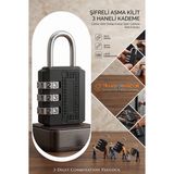Transformacion 35 mm Şifreli Asma Kilit 3 Haneli Kademe Çanta Valiz Dolap Kilidi Metal Dayanıklı Şifreli Kilit Kulüp Spor Çantası Alet Kutusu Kilidi Koruyucu Ekipman 721590