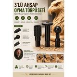 Transformacion 3'lü Ahşap Oyma Törpü Seti Spiral Avuç Taşlama Makinesi Uçları 723537 - 1 - 001-Renkli