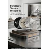 Transformacion 3'lü Mini Daire Testere Bıçağı Seti - Matkap ve Dremel Uyumlu HSS, TCT, Elmas Disk Mandrel Set 722541