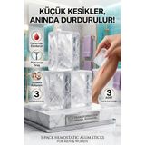 Transformacion 3'lü Paket Kan Durdurucu Kan Taşı | Tıraş ve Kesik Için Anında Şap Taşı | Styptic Alum Blok 723125