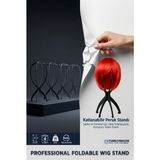 Transformacion 4 ADET Katlanabilir Peruk Standı - 35 cm Yükseklik, Şapka ve Peruklar İçin Hava Sirkülasyonlu Koruyucu Teşhir Standı 720426 - 4 LÜ PAKET