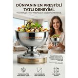Transformacion 4 Lü Ayaklı Dondurma Tatlı Kokteyl ve Sunum Kasesi - Paslanmaz Çelik 14 cm 723027