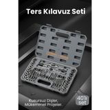 Transformacion 40 Parça Profesyonel Metrik Kılavuz ve Pafta Seti - Hassas Diş Açma ve Onarım Takımı - 40 PARCA KUTULU