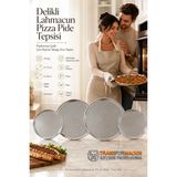 Transformacion 4'lü Set Delikli Pizza Tepsisi, 17cm ve 22cm Paslanmaz Çelik Lahmacun Pide Tabağı, Kişisel Porsiyon Çıtır Pişirme Seti 721570
