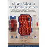 Transformacion 62 Parça Profesyonel Mıknatıslı Bits Tornavida Ucu Seti S2 Çelik Güvenlikli Torx Yıldız Alyen Matkap Uçları Hızlı Değişim Adaptörlü Lokma Tamir Seti 723405