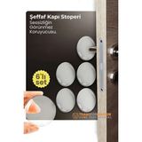 Transformacion 6'lı Kristal Koruma Şeffaf Kapı Stoperi Tampon Seti | Duvar & Mobilya Çarpma Önleyici - 6 Adet