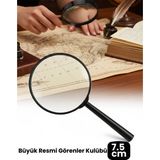 Transformacion 7.5 cm Optik Lensli El Tipi Büyüteç | Profesyonel Okuma, Hobi, Koleksiyon Merceği 722536 - Şeffaf - 1