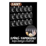 Transformacion 718948 5 Pinli 3'lü Xenoty Design Yapışkanlı Askı